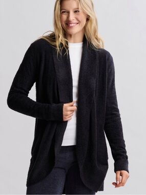 BAREFOOT DREAMS CozyChic Lite Circle Cardi Black Size XS/S